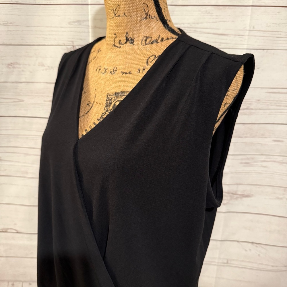 Maurices Black Sleeveless Wrap Tank Top